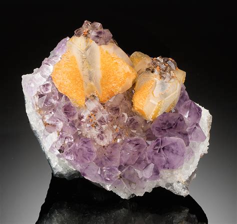 Calcite With Quartz Var Amethyst Minerals For Sale