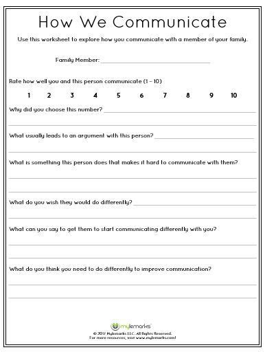 Free Couples Communication Worksheets Pdf