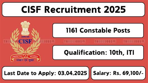cisf recruitment   constable posts apply