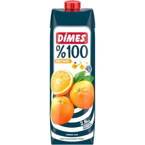 Gimat Sepeti Dimes 100 Portakal Meyve Suyu 1 Lt