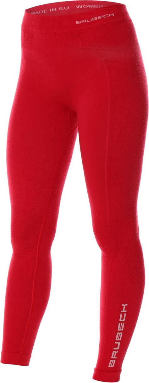 Legginsy Termoaktywne Damskie Extreme Wool Brubeck Czerwone