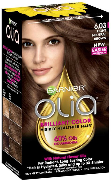 Garnier Olia Ammonia Free Hair Color Light Neutral Brown Ea