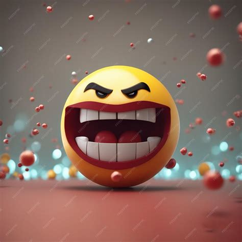 Premium AI Image | 3D angry mad emoji sign wallpaper