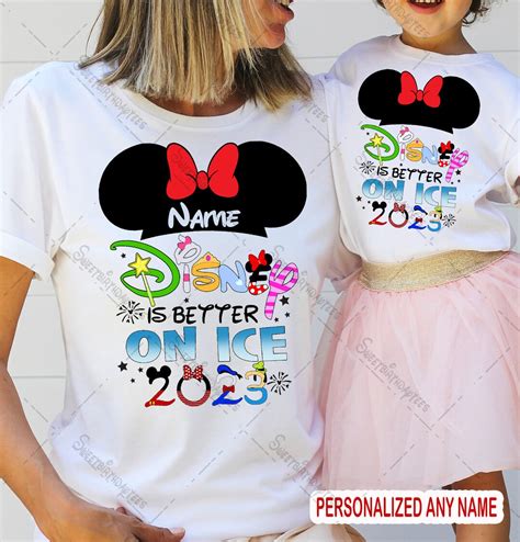 Disney on Ice Shirt, 2023 Disney is Better on Ice, Personalized Family Matching Disney on Ice T ...