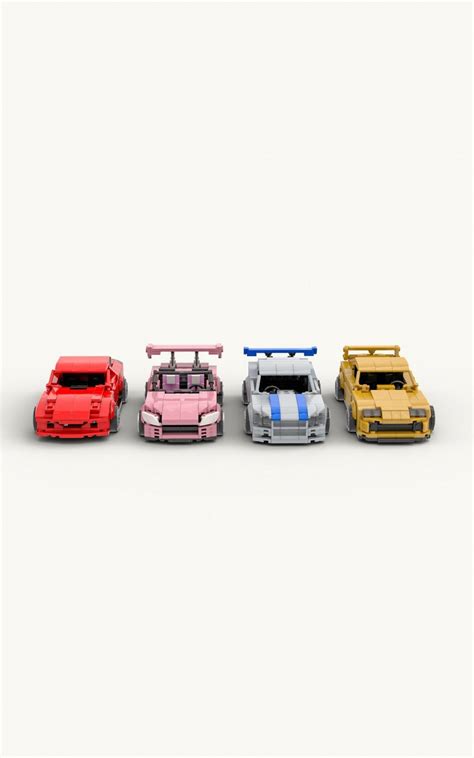 Lego Fast And Furious 2 Cars Nissan Skyline R34 Honda S2000 Mazda RX 7