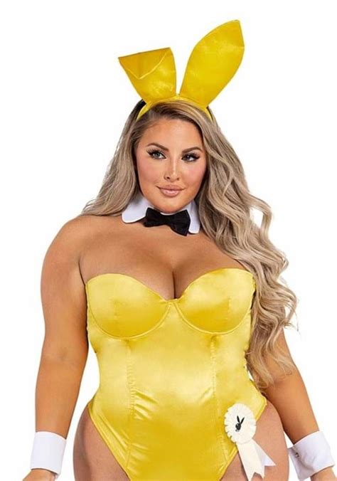 Playboy Plus Size Women S Yellow Bunny Costume