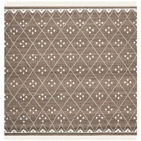 Safavieh Natural Kilim Brownivory 5 Ft X 5 Ft Square Area Rug