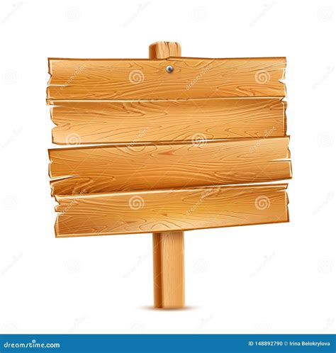 Vector 3d Wooden Signage Signboard Signpost A Stock Vector