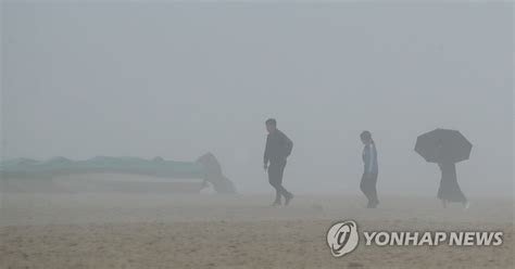 Foggy Beach Yonhap News Agency