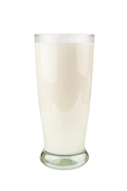 Premium Photo | Glass of milk on white background