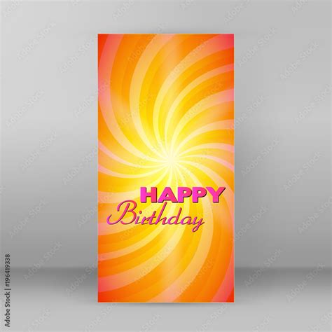 happy birthday card design elements background template03 Stock Vector | Adobe Stock