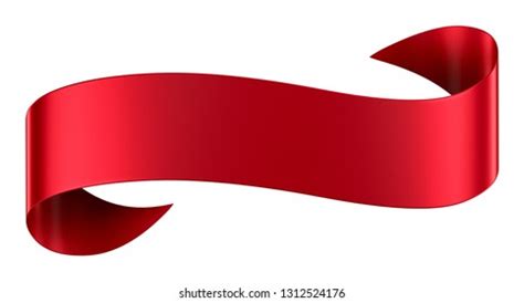 Decorative Red Scroll Ribbon Banner Isolated Stock Illustration 1312524179 | Shutterstock