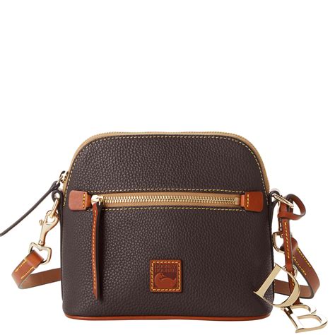 Dooney Bourke Leather Pebble Grain Domed Crossbody In Brown Lyst