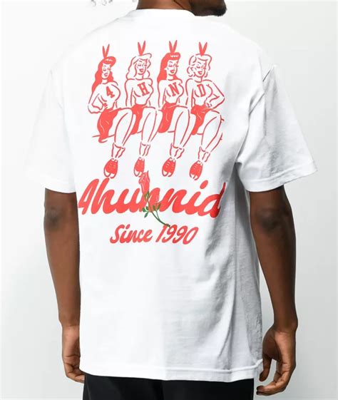 Hunnid Rose White T Shirt