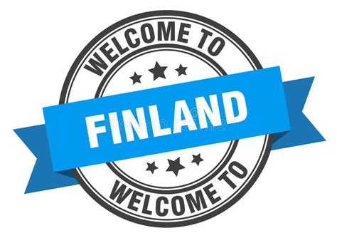 Welcome To Finland Welcome To Finland Isolated Stamp Stock Vector