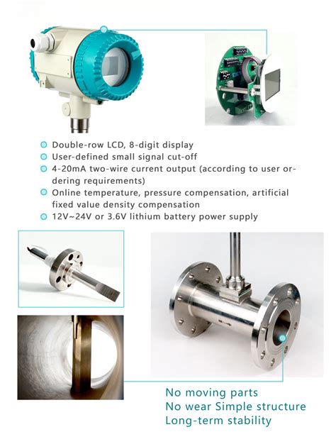 Steam Gas Liquid Vortex Flow Meter Lpg Gas Vortex Flow Meter Vortex