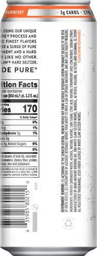 White Claw Hard Seltzer Strawberry Single Can, 19.2 fl oz - Kroger