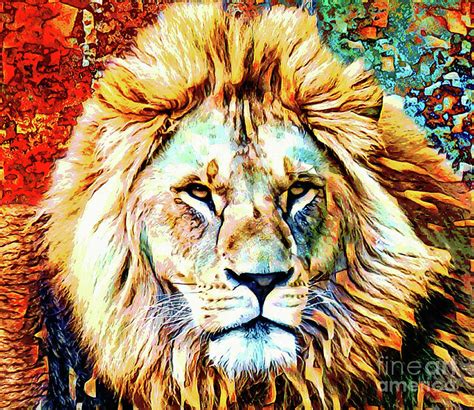 The Fierce Lion Painting by Tina LeCour