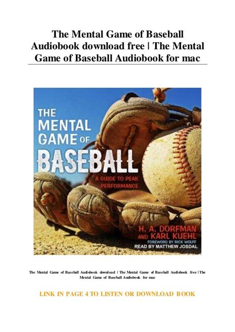 The Mental Game of Baseball Audiobook download free | The Mental Game ...