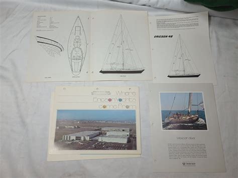 Ericson 46 Vintage Sailboat Color Boat Ad Pamphlet Brochure F8217 Ebay