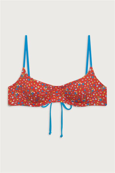 Cola Underwire Balconette Bikini Top Seaside Farm