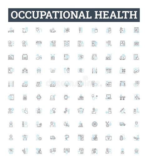 Occupational Health Vector Line Icons Set Occupational Health Safety