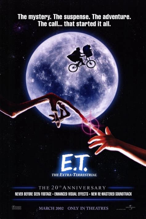 E.T. EXTRA TERRESTRIAL MOVIE POSTER 20th ANNIVERSARY Advance 27x40 | eBay