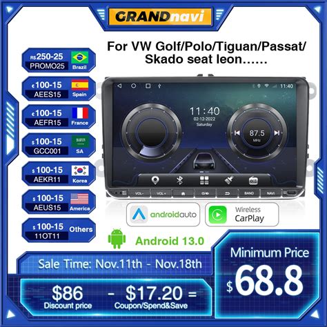 Grandnavi Din Android For Volkswagen Vw Polo Jetta Skoda Octavia