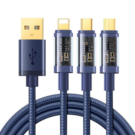 Joyroom In Fast Charging Cable Usb A To Lightning Type C Micro