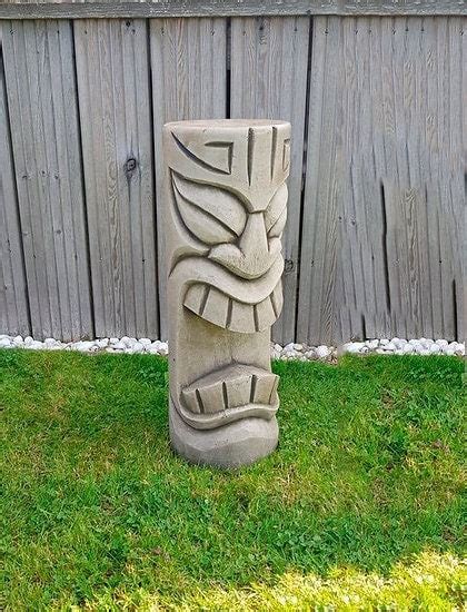 Concrete Indian Totem Tiki Head Sculpture Totem Pole Statue - Etsy