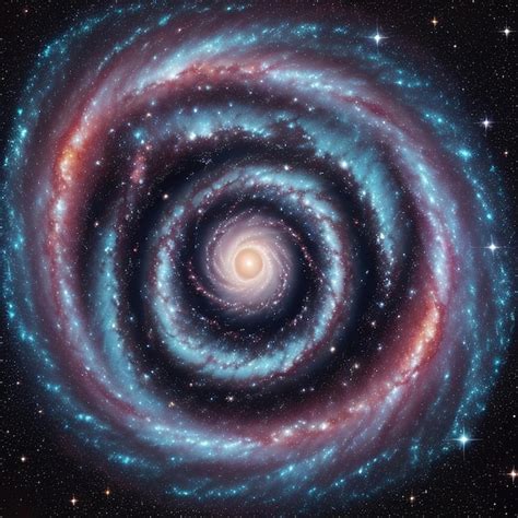 Premium Photo | A spiral galaxy with a galaxy in the background