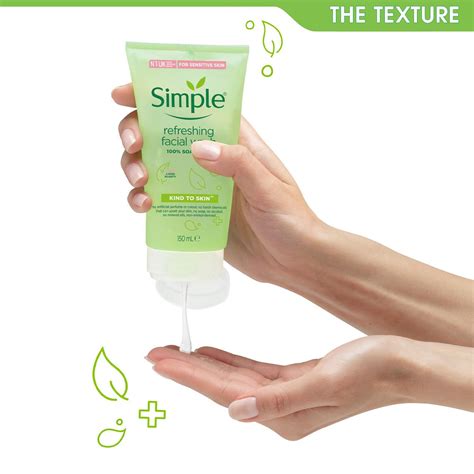 Simple Kind to Skin Refreshing Facial Wash for Sensitive Skin, 150ml