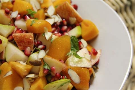 Persimmon And Pomegranate Salad Scrumptiousmoms