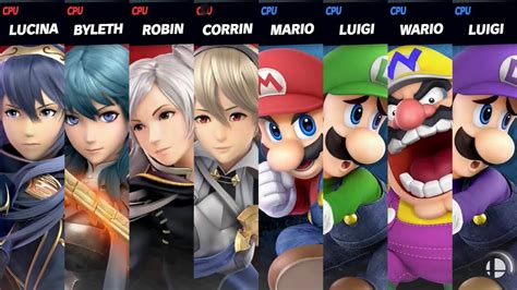 Super Smash Bros Ultimate Fire Emblem Girls Vs Super Mario Bros