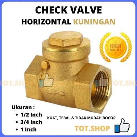 Jual NR7 HORIZONTAL Check Valve Air Kuningan 1 2 3 4 1 Inch Klep