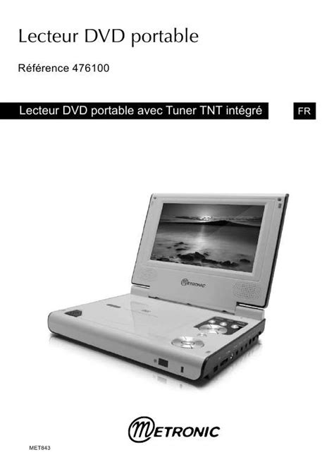 Notice METRONIC 476100 Lecteur Dvd Blu Ray Portable Trouver Une