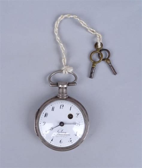 Bijou Montre De Gousset Oignon Coq En Argent Cadran Et Mouvement