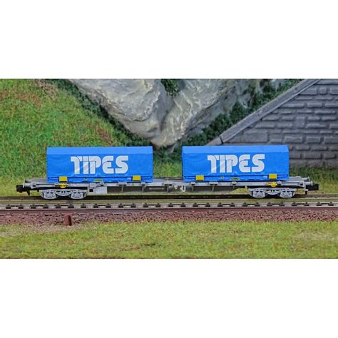 Wagon Porte Conteneurs Bogies Type Sgss Sncf Arnold Hn Avec