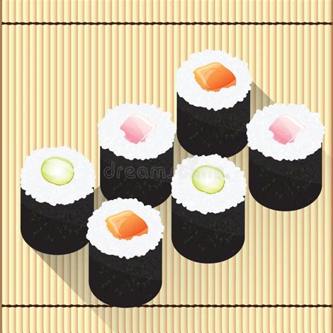 Kappa Maki Sushi Ilustraci N Del Vector Ilustraci N De Sushi