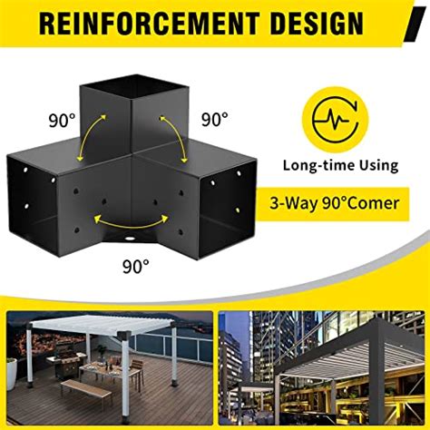 Woodworks Pergola Pergola Brackets 3 Way Right Angle Corner Bracket DIY