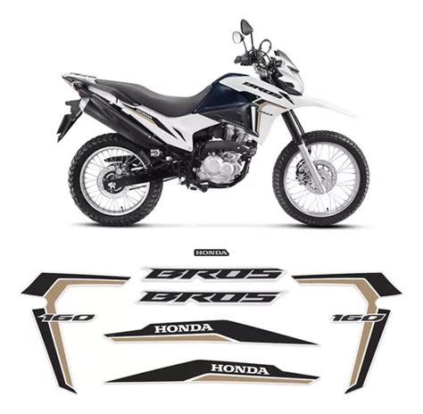 Kit Adesivos Honda Nxr Bros Moto Branca Completo Mercadolivre