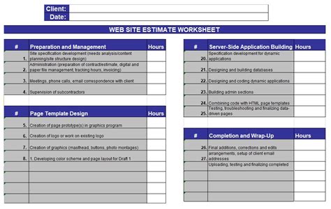 Cost Estimate Template | Free Word Templates