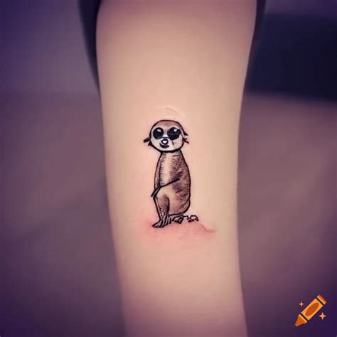 Minimalist Tattoo Of A Meerkat