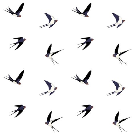 Motif Oiseaux Sans Soudure Vecteur Premium