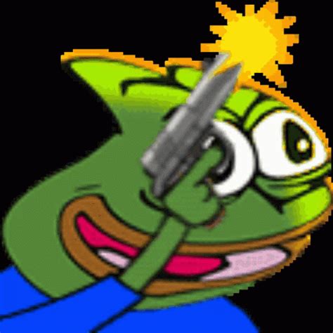 Pepega Pepe The Frog GIF - Pepega PepeTheFrog Gun - Discover & Share GIFs