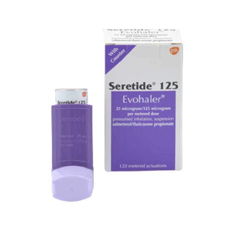 Seretide Evohaler 125 25mcg Salmeterol Fluticasone Ehavene