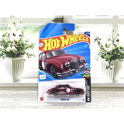 HOTWHEELS HOT WHEELS Merah 風火輪 JAGUAR MK1 栗色紅色壓鑄風火輪 蝦皮購物