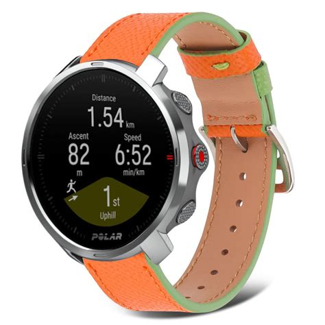 Polar Grit X Lederarmband Orange Gr N Smartwatcharmbaender De