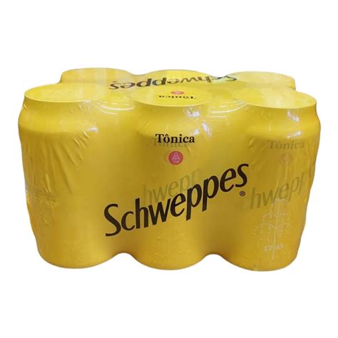 Pack 6 Água Tônica Schweppes Lata 350ml Shopee Brasil