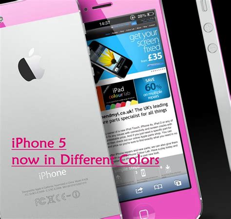 iPhone 5 in different colors